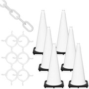 GEC Mr. Chain Traffic Cone & Chain Kit - White,  93201-6
